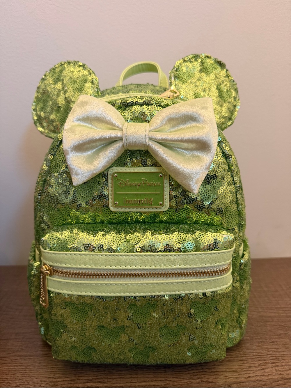 Loungefly Lime Green Tinkerbell Sequin Minnie Ears